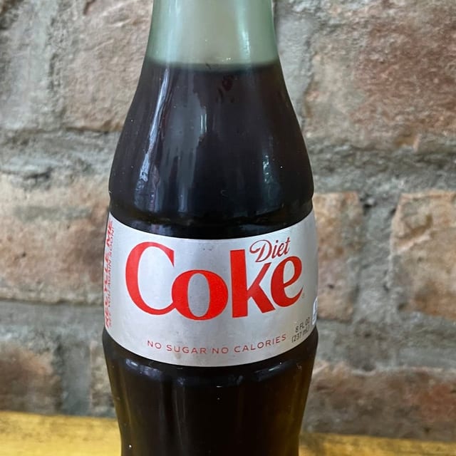 Diet Coke 8oz Glass Bottle.