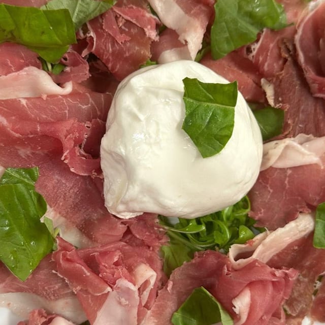 Burrata & Prosciutto Crudo di Parma Antipasto.